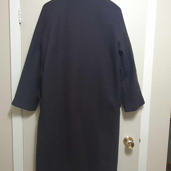 ⭐️Host Pick⭐️ H&M Long Wool Coat - Burgundy - XS - Picture 4 of 6
